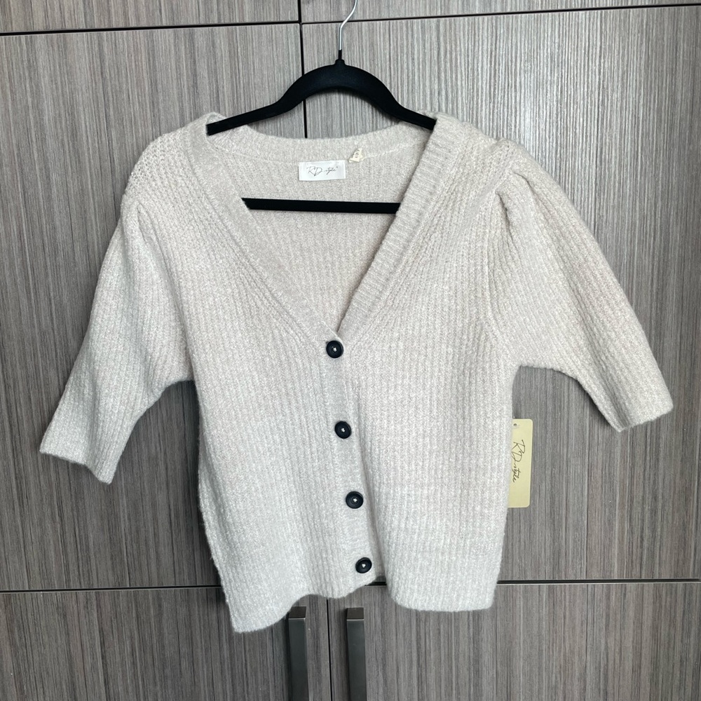 RD Style quarter sleeve cardigan